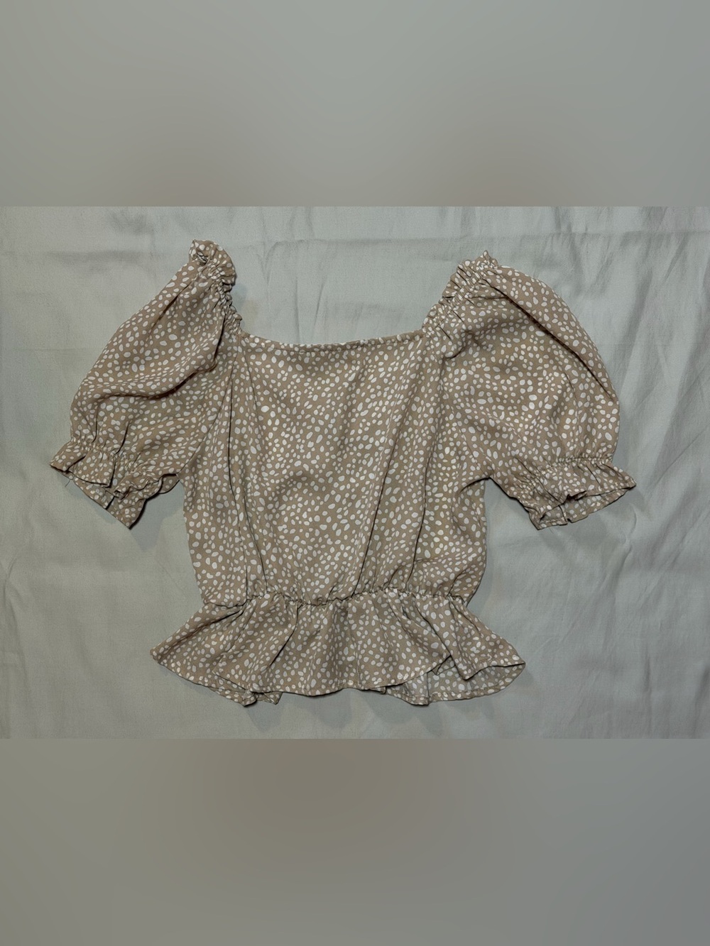 Altar'd State Polka Dot Peplum Top Extra Small XS - Picture 4 of 7